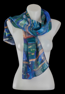 Edward Munch silk scarf : Le tronc jaune