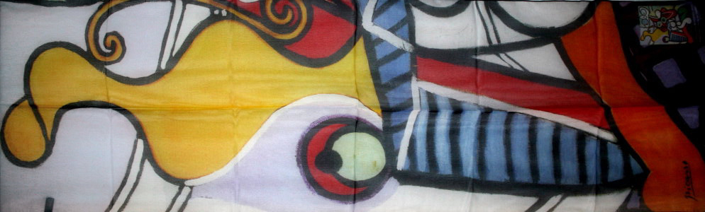 Pablo Picasso scarf : Large Still Life with Pedestal Table (unfolded)