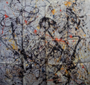 Jackson Pollock scarf : Number 18 (unfolded)