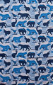 Modigliani scarf : Animals (Blue) (unfolded)