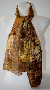 Gustav Klimt : Art scarves, 100% silk, a cultural and artistic gift idea