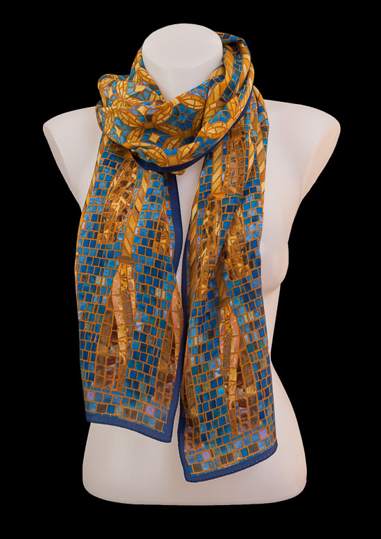 Louis C. Tiffany silk scarf : Mosaic