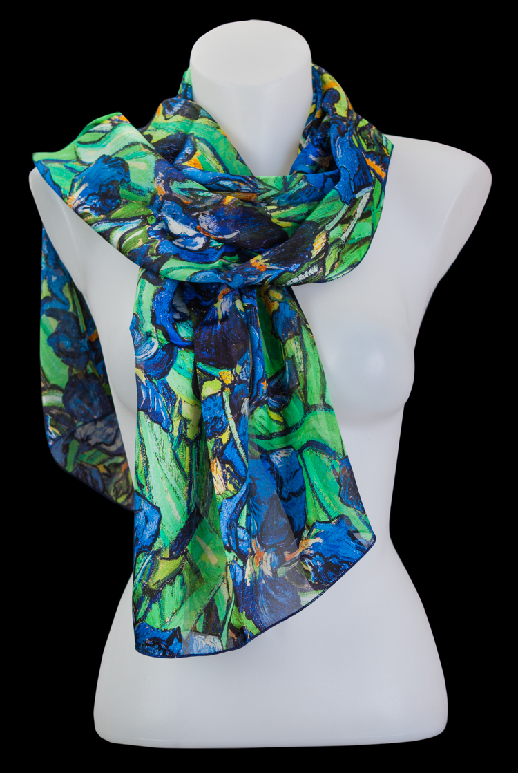 100% Pure Silk-4 Elegant and Fabulous works of Van Gogh. Carltys Silk Scarves 