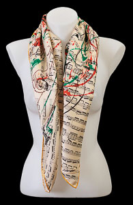 Arman silk scarf : Partition (ivoire)