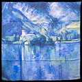 Foulard quadrato Paul Czanne : Lago di Annecy (spiegato)