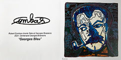 Robert Combas square scarf : Georges Brassens (numbered edition)