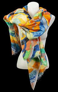 Stola Robert Delaunay : Tourbillon de couleurs (Petrusse)