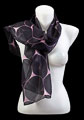 Raoul Dufy scarf : Scales (black and Pink)