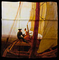 Caspar David Friedrich scarf : On the sailing boat (1819) (unfolded)