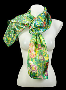 Gustav Klimt silk scarf : Apple Tree