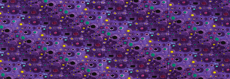 Gustav Klimt scarf : Art Nouveau (purple) (unfolded)