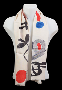 Joan Miro silk scarf for men : Makimono 4