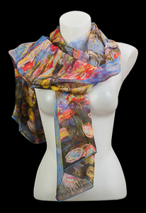 Claude Monet silk scarf : Waterlily, 1916
