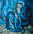 Foulard Pablo Picasso : Mre et enfant (priode bleue) (dpli)