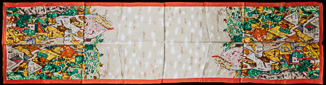 Egon Schiele scarf : Krumau (1916) (unfolded)