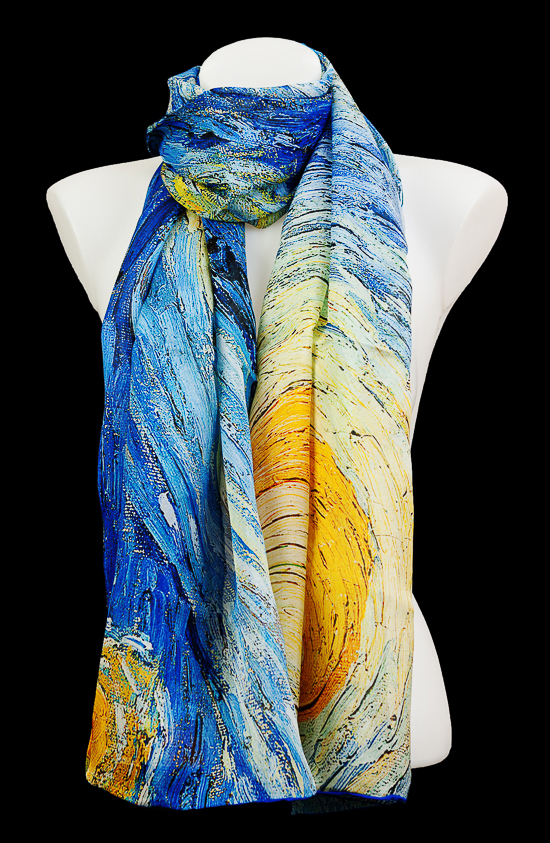 Vincent Van Gogh silk scarf : Starry night
