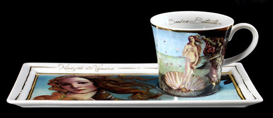 Sandro Botticelli Coffee Set expresso, The birth of Venus (Goebel)