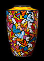 Romero Britto porcelain vase : All we need is love