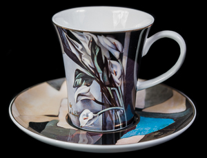 Tamara de Lempicka  coffee cup and saucer : Arums
