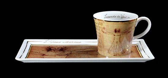Set café expresso Leonardo Da Vinci, Hombre de Vitruvio (Goebel)