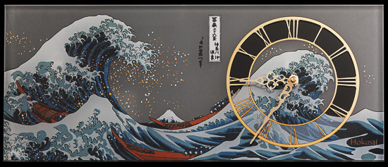 Reloj de pared Hokusai : La gran ola de Kanagawa, Goebel