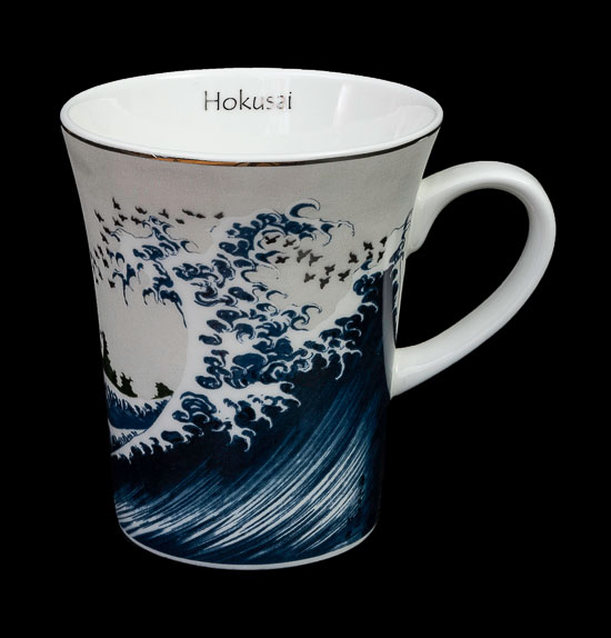 Mug Hokusai en porcelaine : La grande vague de Kanagawa II