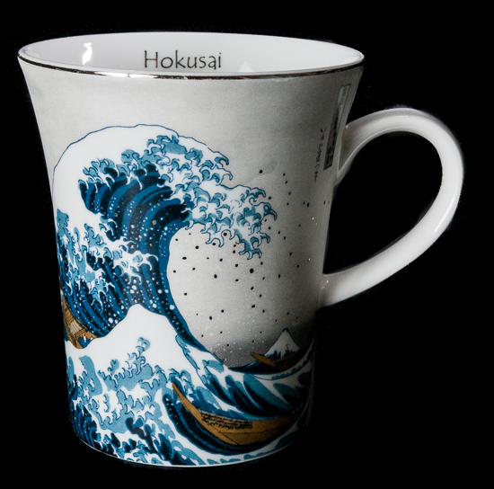 Mug Hokusai en porcelaine : La grande vague de Kanagawa