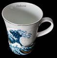 Mug Hokusai, en porcelana : La gran ola de Kanagawa, detalle n°3