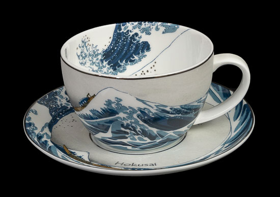 Hokusai Porcelain teacup, The Great Wave of Kanagawa (Goebel)