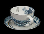 Hokusai teacup and saucer, The Great Wave of Kanagawa
