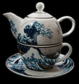 Hokusai porcelain Tea for One : The Great Wave of Kanagawa, Goebel