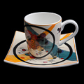 Vassily Kandinsky expresso cup and saucer, Circles in the circle