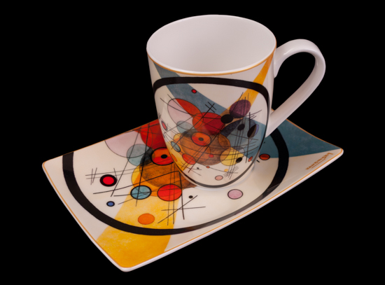 Vassily Kandinsky mug and saucer, Circles in the circle (Goebel)