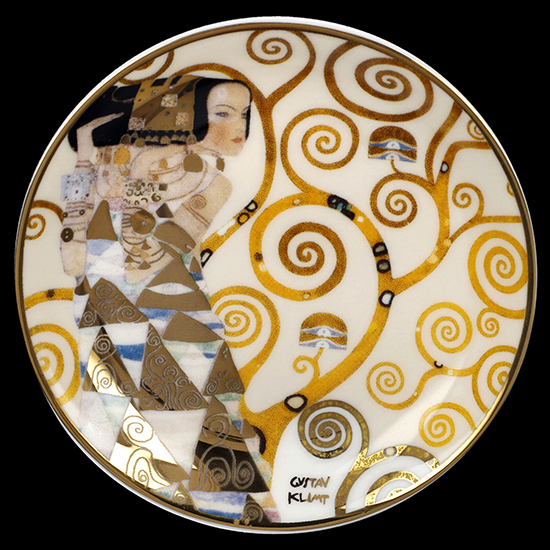 Piatto in porcellana Gustav Klimt : The expectation, Goebel