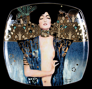 Goebel : Piatto Gustav Klimt : Judith (nero 21 cm)