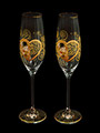 Cofrecito duo flautas de champán Klimt : El beso (corazon)