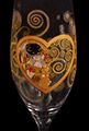 Cofrecito duo flautas de champán Klimt : El beso (corazon) 