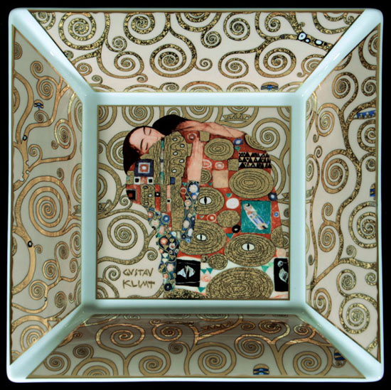 Gustav Klimt porcelain bowl : Fulfillment, Goebel