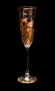 Goebel : Flauta de champán Gustav Klimt : El beso