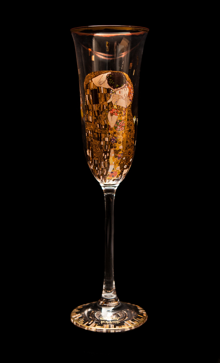 Goebel Adele Bloch-Bauer Flûte à champagne Artis Orbis Gustav Klimt Coloré Verre