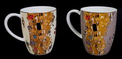 Set di 2 mug bicolori Gustav Klimt, Il bacio (dettaglio 2)