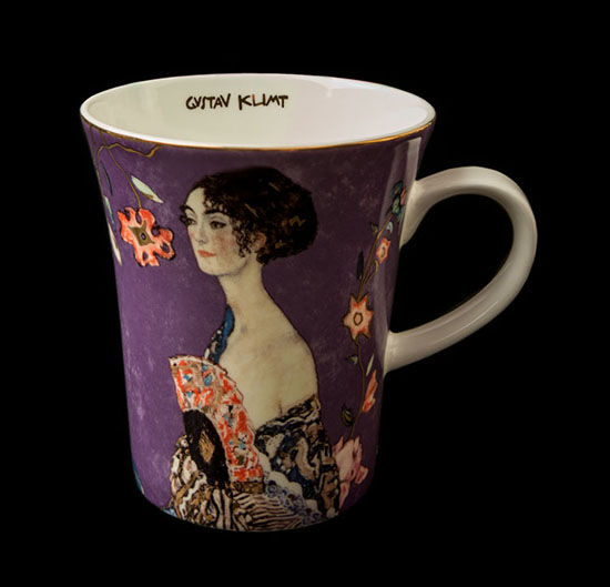 Gustav Klimt Porcelain mug, Lady with fan (Goebel)