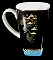 Gustav Klimt Porcelain mug, Adele Bloch Bauer (black) detail n°3