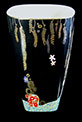 Gustav Klimt Porcelain mug, The kiss (black) detail n°4