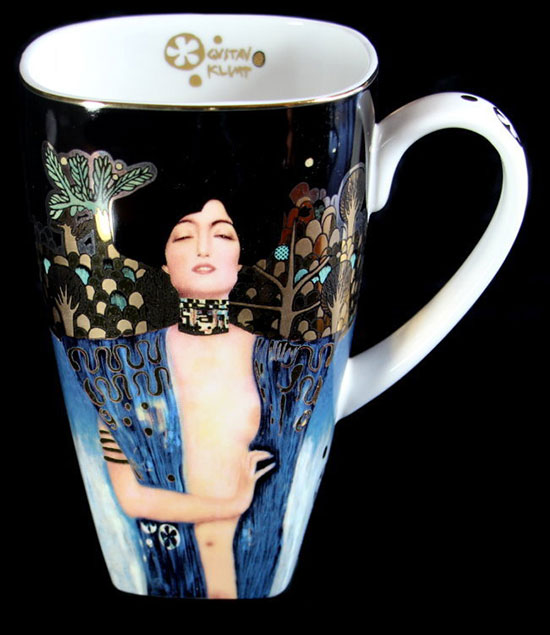 Gustav Klimt Porcelain mug, Judith (black) (Goebel)