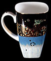 Gustav Klimt Porcelain mug, Judith (black) detail n°3