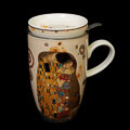 Mug à thé en porcelaine avec filtre Gustav Klimt, Le baiser