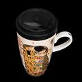 Mug to go Gustav Klimt en porcelaine : Le baiser