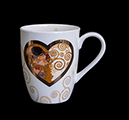 Taza Gustav Klimt, El beso (corazon)