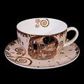 Grande Tasse à thé et Capuccino Gustav Klimt, Le baiser (blanc)